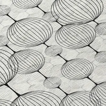 8' White Gray And Silver Round Geometric Washable Indoor Outdoor Area Rug
