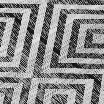 3' X 5' Black Gray And Silver Geometric Washable Indoor Outdoor Area Rug