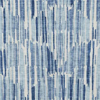5' X 8' Navy Blue And Sky Blue Abstract Washable Indoor Outdoor Area Rug