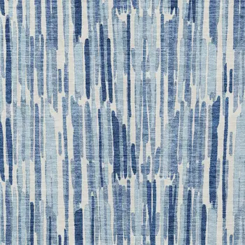 8' X 10' Navy Blue And Sky Blue Abstract Washable Indoor Outdoor Area Rug