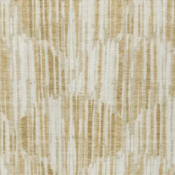 8' X 10' Gold Beige And Ivory Abstract Washable Indoor Outdoor Area Rug