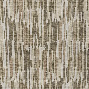10' X 14' Brown And Taupe Abstract Washable Indoor Outdoor Area Rug