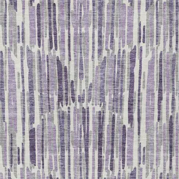 9' X 12' Purple Ivory And Lavender Abstract Washable Indoor Outdoor Area Rug