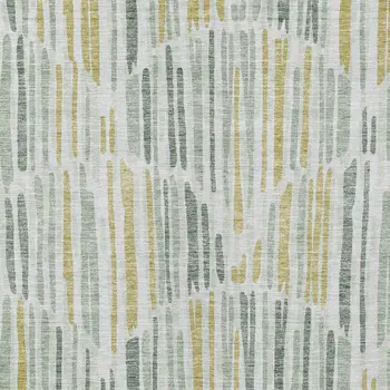 9' X 12' Sage Artichoke Green And Gold Abstract Washable Indoor Outdoor Area Rug