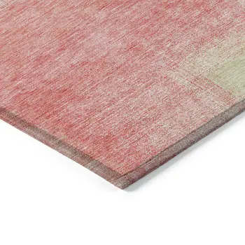 3' X 5' Blush Pink And Ivory Abstract Washable Indoor Outdoor Area Rug