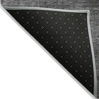 3' X 5' Gray Charcoal And Ivory Abstract Washable Indoor Outdoor Area Rug