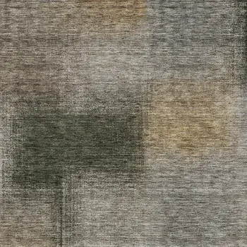 9' X 12' Taupe Gray And Beige Abstract Washable Indoor Outdoor Area Rug