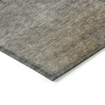 10' X 14' Taupe Gray And Beige Abstract Washable Indoor Outdoor Area Rug