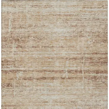 8' X 10' Copper Beige And Taupe Abstract Washable Indoor Outdoor Area Rug