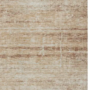 9' X 12' Copper Beige And Taupe Abstract Washable Indoor Outdoor Area Rug