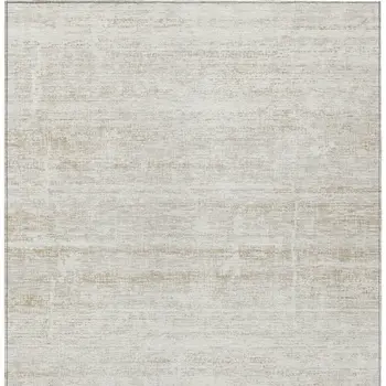 8' X 10' Ivory Beige And Tan Abstract Washable Indoor Outdoor Area Rug