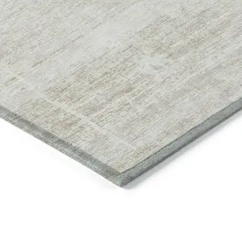 9' X 12' Ivory Beige And Tan Abstract Washable Indoor Outdoor Area Rug