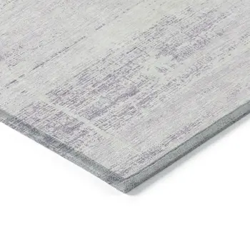 5' X 8' Lavender Purple And Ivory Abstract Washable Indoor Outdoor Area Rug