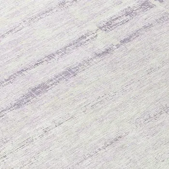 8' Lavender Purple And Ivory Round Abstract Washable Indoor Outdoor Area Rug