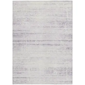 10' X 14' Lavender Purple And Ivory Abstract Washable Indoor Outdoor Area Rug