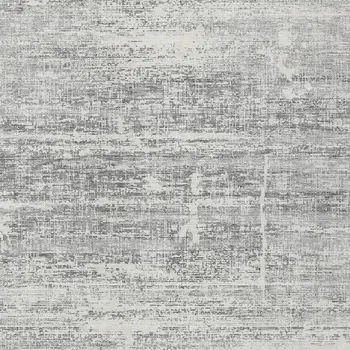 5' X 8' Silver Gray And Charcoal Abstract Washable Indoor Outdoor Area Rug