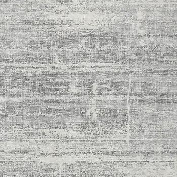 9' X 12' Silver Gray And Charcoal Abstract Washable Indoor Outdoor Area Rug