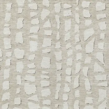 3' X 5' Beige And Ivory Abstract Washable Indoor Outdoor Area Rug