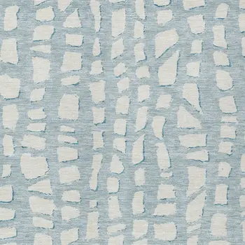 8' X 10' Sky Blue And Ivory Abstract Washable Indoor Outdoor Area Rug