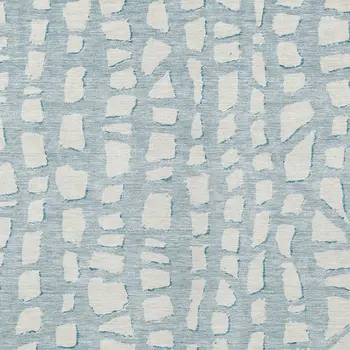 9' X 12' Sky Blue And Ivory Abstract Washable Indoor Outdoor Area Rug