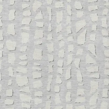 3' X 5' Silver And Ivory Abstract Washable Indoor Outdoor Area Rug