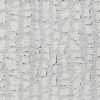 5' X 8' Silver And Ivory Abstract Washable Indoor Outdoor Area Rug