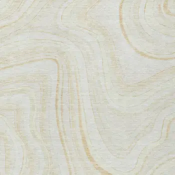 3' X 5' Ivory Beige And Tan Abstract Washable Indoor Outdoor Area Rug