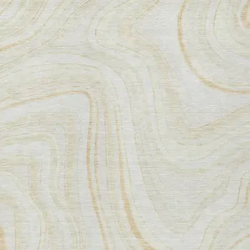 9' X 12' Ivory Beige And Tan Abstract Washable Indoor Outdoor Area Rug