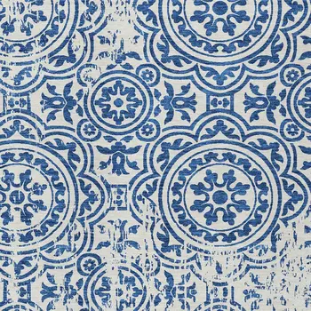5' X 8' Navy Blue And Ivory Medallion Washable Indoor Outdoor Area Rug