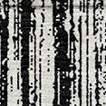 5' X 8' Black And Ivory Striped Washable Indoor Outdoor Area Rug
