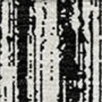 5' X 8' Black And Ivory Striped Washable Indoor Outdoor Area Rug