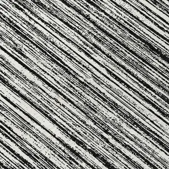 8' Black And Ivory Round Striped Washable Indoor Outdoor Area Rug