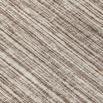 8' Brown And Ivory Round Striped Washable Indoor Outdoor Area Rug