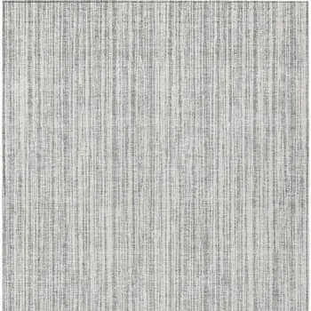 8' X 10' Gray And Silver Striped Washable Indoor Outdoor Area Rug