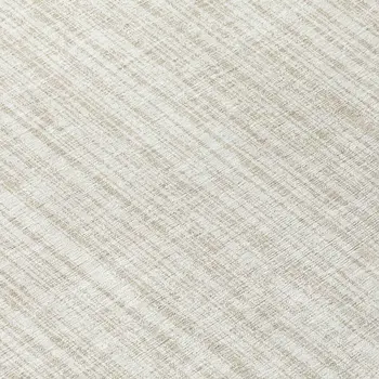 8' Ivory And Beige Round Striped Washable Indoor Outdoor Area Rug