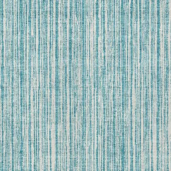 5' X 8' Teal Blue And Ivory Striped Washable Indoor Outdoor Area Rug