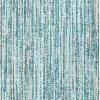 8' X 10' Teal Blue And Ivory Striped Washable Indoor Outdoor Area Rug