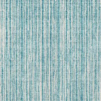 9' X 12' Teal Blue And Ivory Striped Washable Indoor Outdoor Area Rug