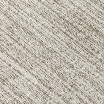 8' Taupe And Beige Round Striped Washable Indoor Outdoor Area Rug