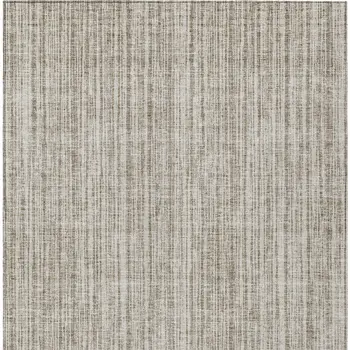 9' X 12' Taupe And Beige Striped Washable Indoor Outdoor Area Rug