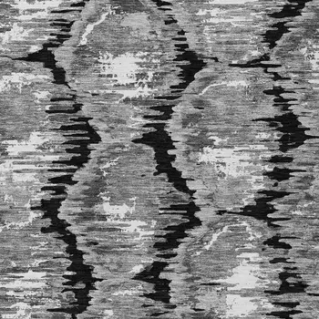 9' X 12' Black Charcoal And Silver Abstract Washable Indoor Outdoor Area Rug