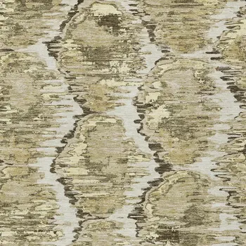 5' X 8' Taupe Brown And Beige Abstract Washable Indoor Outdoor Area Rug