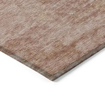 5' X 8' Salmon Ivory And Gray Floral Washable Indoor Outdoor Area Rug