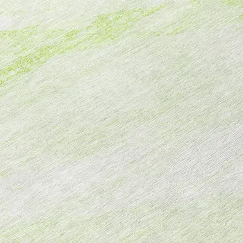 8' Artichoke Green Lime Green And Ivory Round Abstract Washable Indoor Outdoor Area Rug
