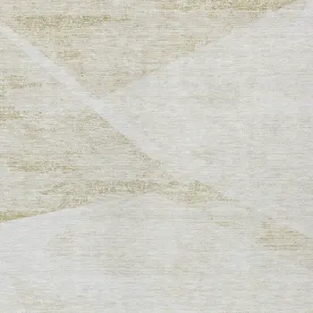 8' X 10' Khaki Beige And Ivory Abstract Washable Indoor Outdoor Area Rug