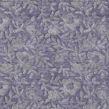 3' X 5' Eggplant Purple And Gray Floral Washable Indoor Outdoor Area Rug