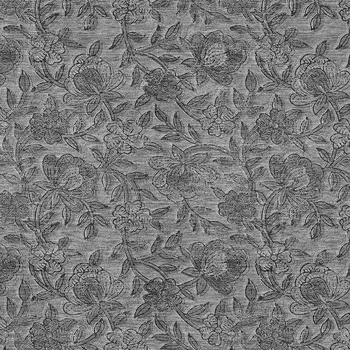 8' X 10' Gray Charcoal And Silver Floral Washable Indoor Outdoor Area Rug