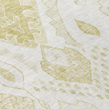 8' Beige Tan And Ivory Round Moroccan Washable Indoor Outdoor Area Rug
