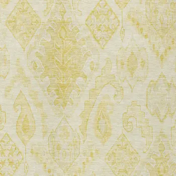 9' X 12' Gold Ivory And Beige Moroccan Washable Indoor Outdoor Area Rug