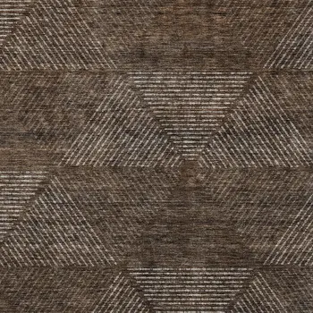 8' X 10' Brown And Taupe Geometric Washable Indoor Outdoor Area Rug